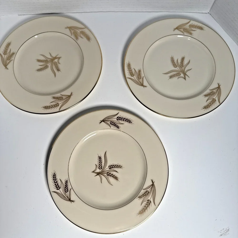 3 Vintage Lenox Harvest Wheat R-441 8.25